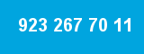 923 267 70 11